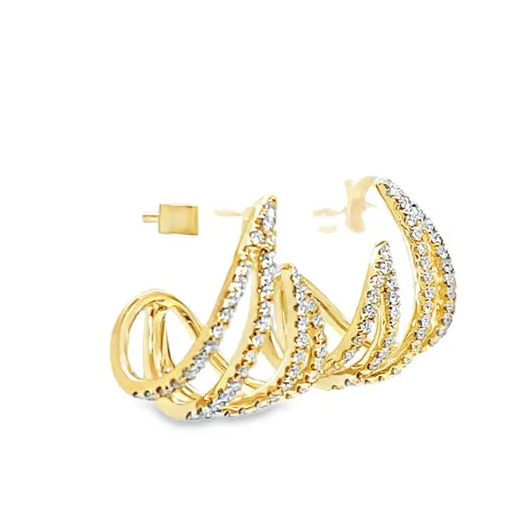 Golden Crest Studs Image 2 CMS Fine Jewelers Wooster, OH