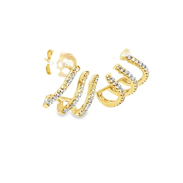 Golden Trace Studs Image 2 CMS Fine Jewelers Wooster, OH