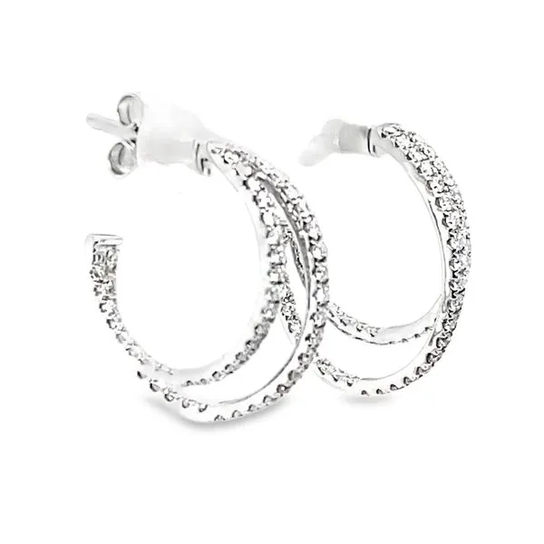 Luminous Curve Hoop Earrings Image 2 CMS Fine Jewelers Wooster, OH