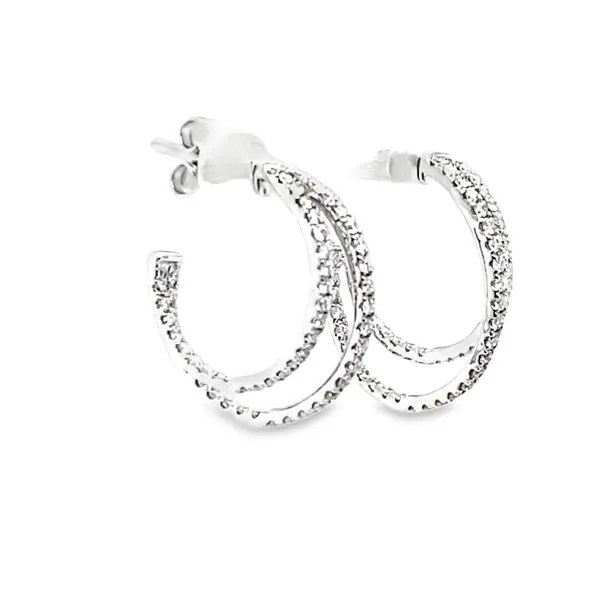 Luminous Curve Hoop Earrings Image 3 CMS Fine Jewelers Wooster, OH