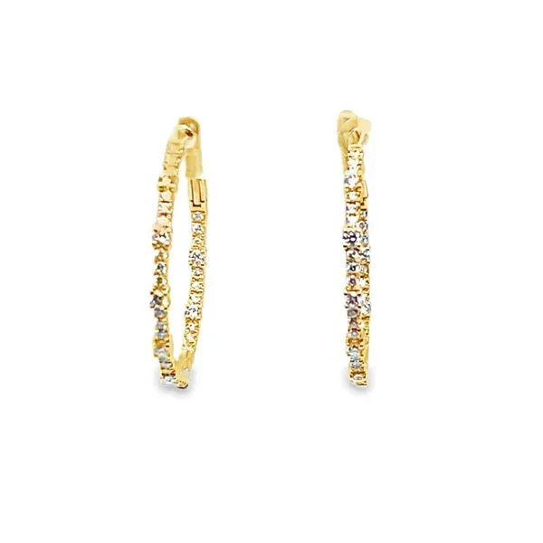 Sunlit Grace Hoop Earrings Image 2 CMS Fine Jewelers Wooster, OH
