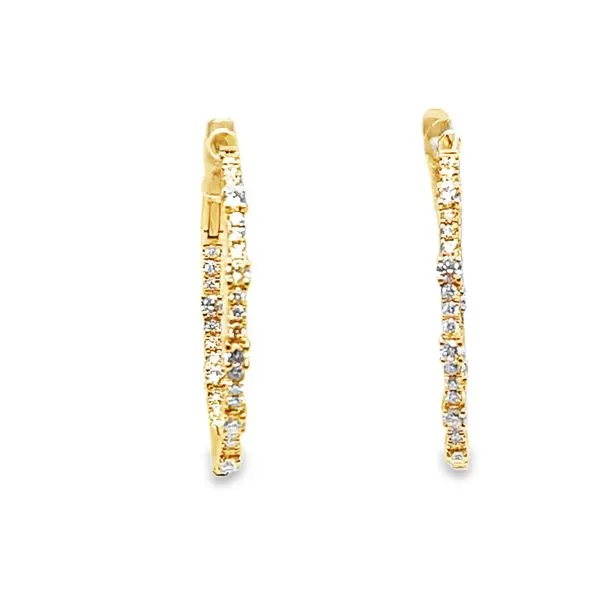 Sunlit Grace Hoop Earrings Image 3 CMS Fine Jewelers Wooster, OH