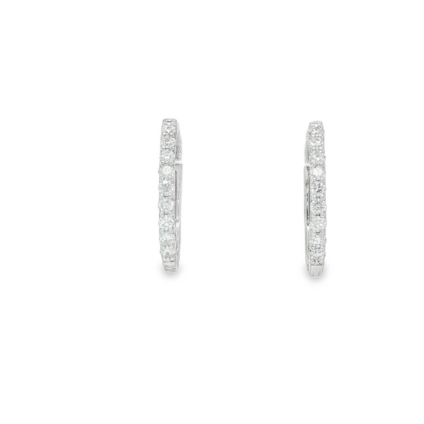 Oval Radiance Diamond Hoops CMS Fine Jewelers Wooster, OH