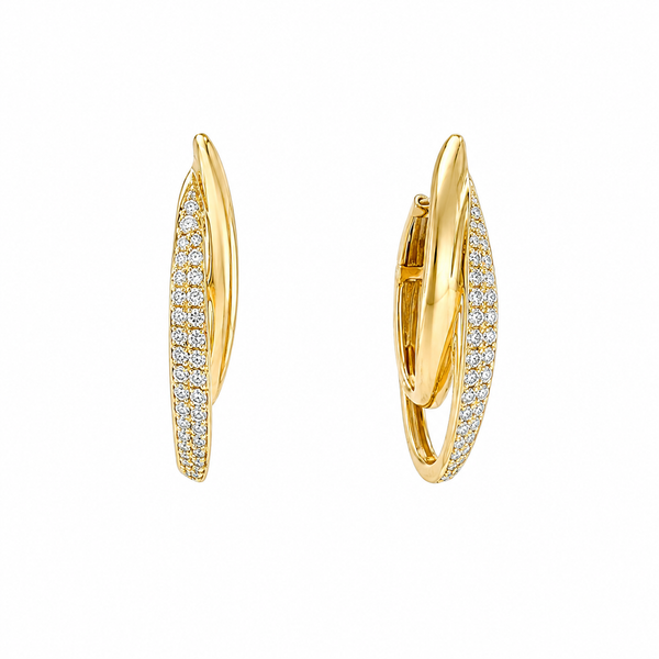 The Sienna™ Diamond Freeform Hoop Earrings CMS Fine Jewelers Wooster, OH