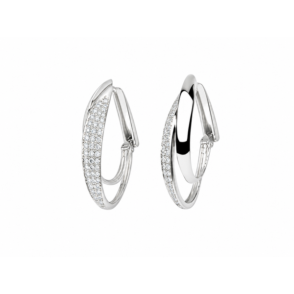 The Rowan™ Diamond Freeform Hoop Earrings CMS Fine Jewelers Wooster, OH