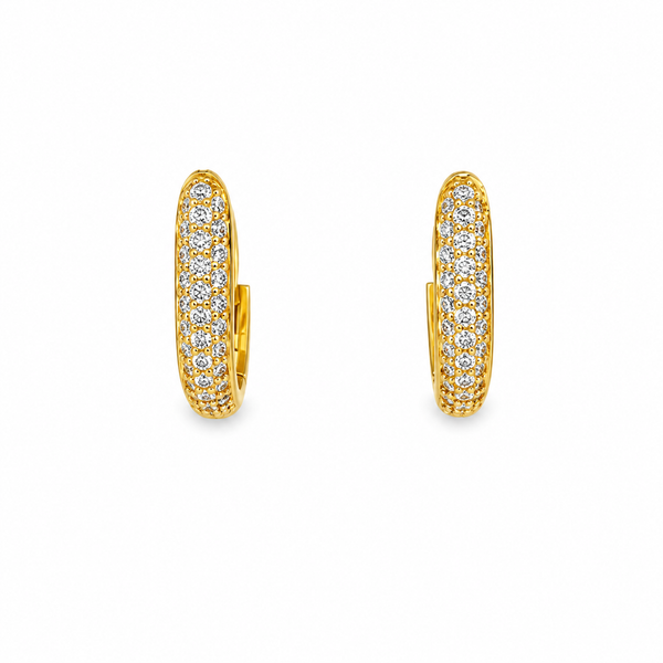 The Monaco™ Diamond Huggie Earrings CMS Fine Jewelers Wooster, OH