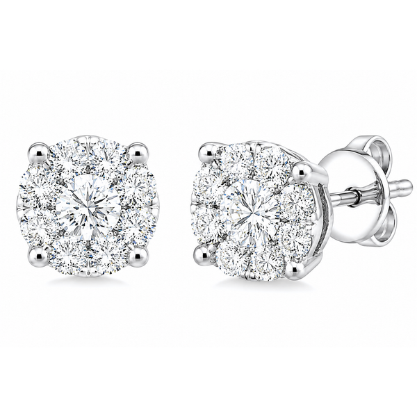 The Luminary™ Diamond Cluster Stud Earrings CMS Fine Jewelers Wooster, OH