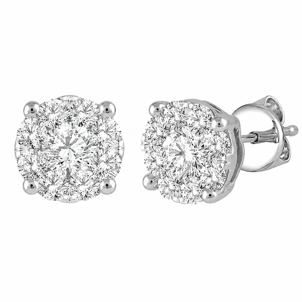 The Luminary™ Diamond Cluster Stud Earrings CMS Fine Jewelers Wooster, OH