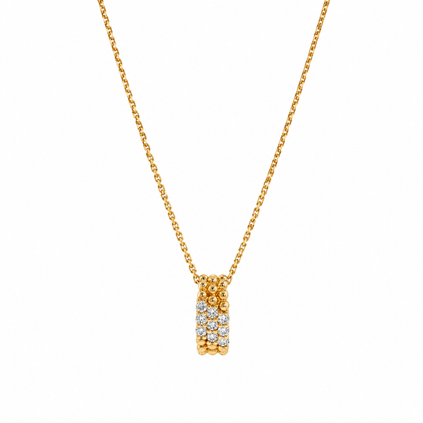 Luna Charm™ Diamond Pendant in 14K Yellow Gold CMS Fine Jewelers Wooster, OH
