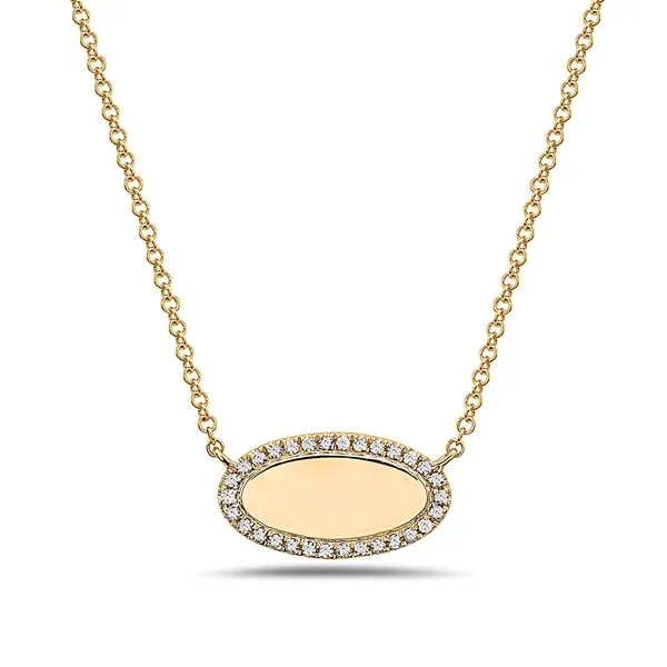 Golden Oval Spark Necklace CMS Fine Jewelers Wooster, OH
