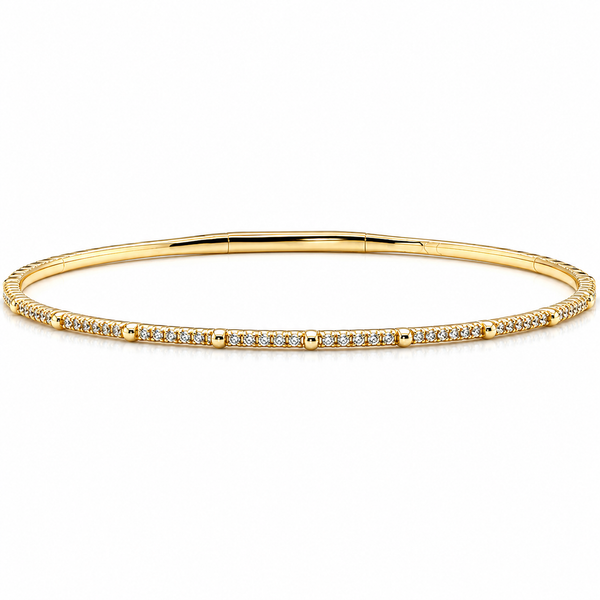 The Celeste™ Diamond Flex Bracelet – 14K Yellow Gold & 0.15 CTW Diamonds CMS Fine Jewelers Wooster, OH