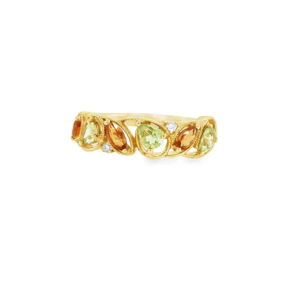 Modern Color Gemstone Ring – Peridot & Orange Sapphire CMS Fine Jewelers Wooster, OH