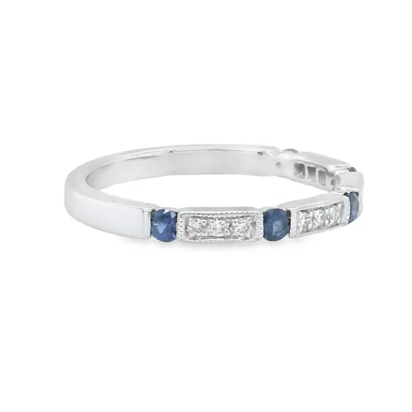 Stackable Sapphire & Diamond Band – 18K Gold Image 2 CMS Fine Jewelers Wooster, OH