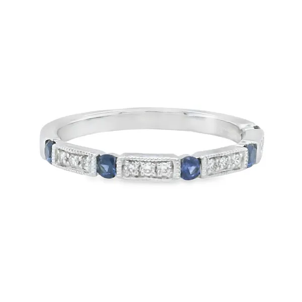 Stackable Sapphire & Diamond Band – 18K Gold CMS Fine Jewelers Wooster, OH