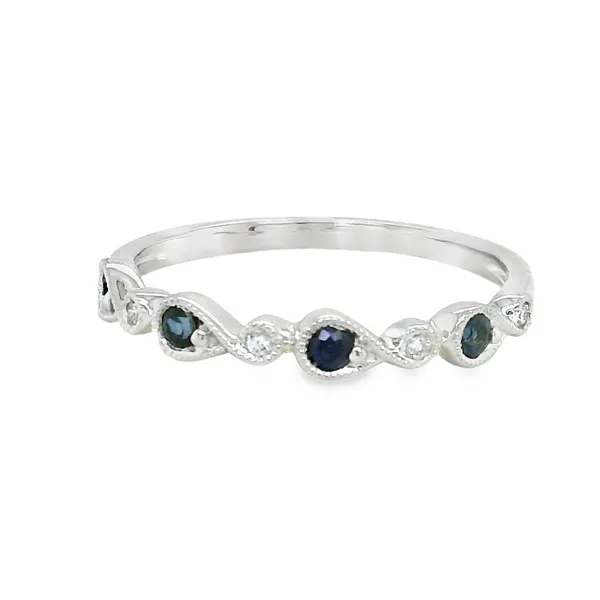 Vintage-Inspired Sapphire Ring for Layering CMS Fine Jewelers Wooster, OH