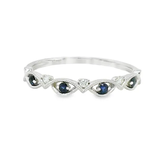 Vintage-Inspired Sapphire & Diamond Band CMS Fine Jewelers Wooster, OH