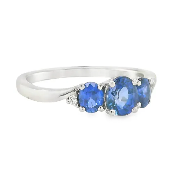 Elegant Sapphire Fashion Ring with Diamonds Image 2 CMS Fine Jewelers Wooster, OH