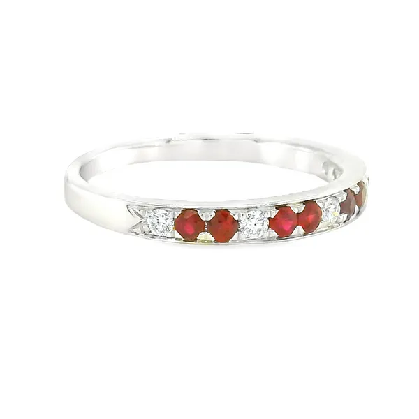 ladies 18kw ring with 8rubies=0.30ct and 5diamonds=0.12ct Image 2 CMS Fine Jewelers Wooster, OH