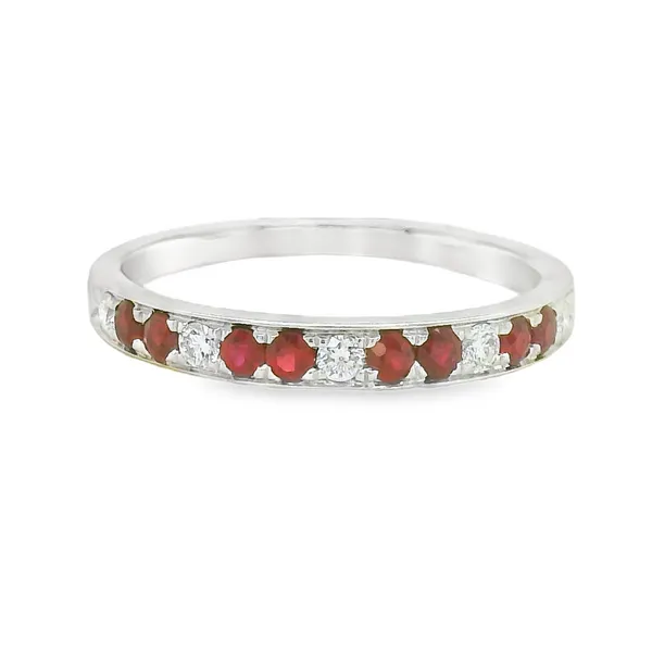 ladies 18kw ring with 8rubies=0.30ct and 5diamonds=0.12ct CMS Fine Jewelers Wooster, OH