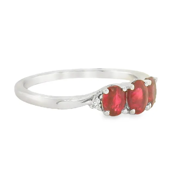 Bold Ruby Fashion Ring with Diamond Accents Image 2 CMS Fine Jewelers Wooster, OH