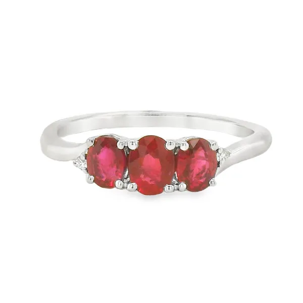 Bold Ruby Fashion Ring with Diamond Accents CMS Fine Jewelers Wooster, OH