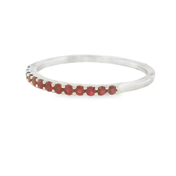 Dainty Ruby Ring – 18K White Gold Image 2 CMS Fine Jewelers Wooster, OH