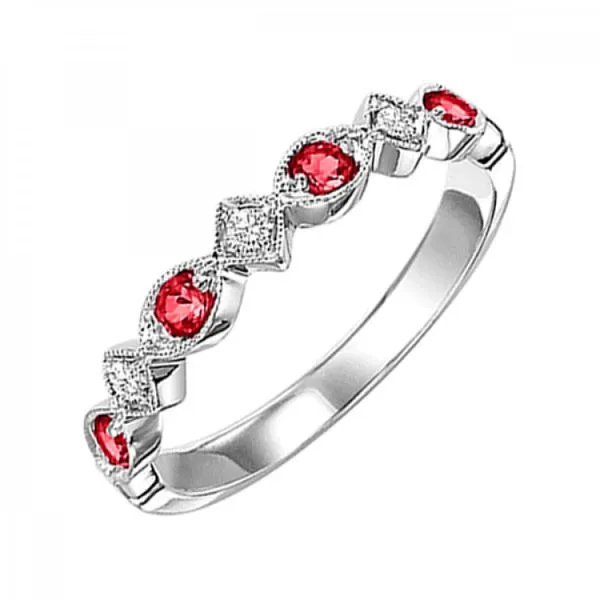 Dainty Ruby Birthstone Ring for Women CMS Fine Jewelers Wooster, OH