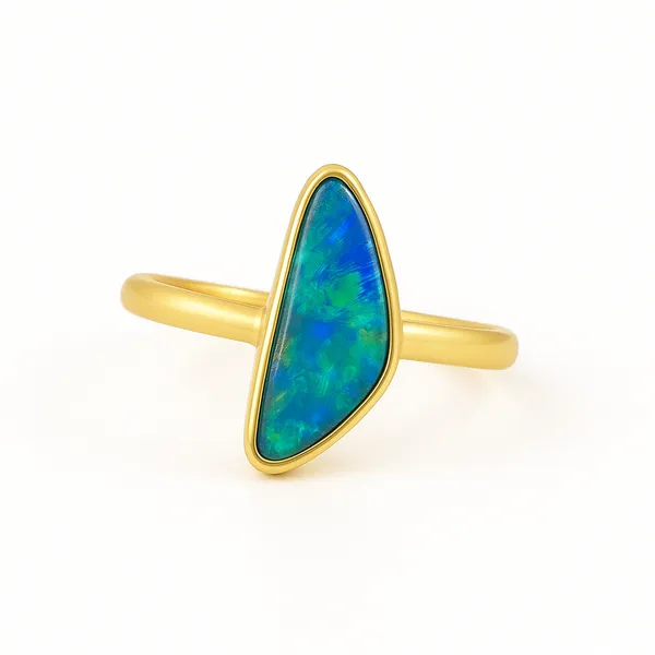 Natural Boulder Opal Ring – Bold & Unique Image 2 CMS Fine Jewelers Wooster, OH
