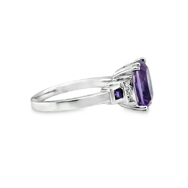 Purple Amethyst Fashion Ring with Diamonds Image 3 CMS Fine Jewelers Wooster, OH