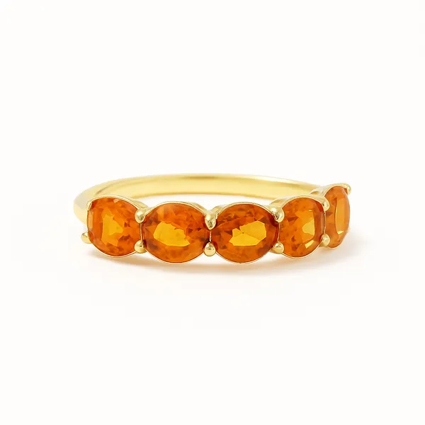 Vibrant 4ct Orange Sapphire Ring – 14K Gold Image 2 CMS Fine Jewelers Wooster, OH