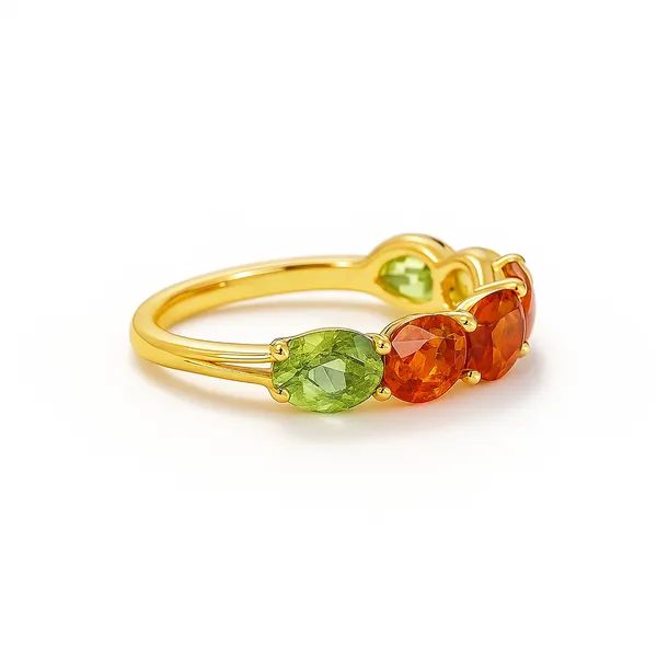 Multicolor Sapphire Ring – 14K Yellow Gold Image 2 CMS Fine Jewelers Wooster, OH