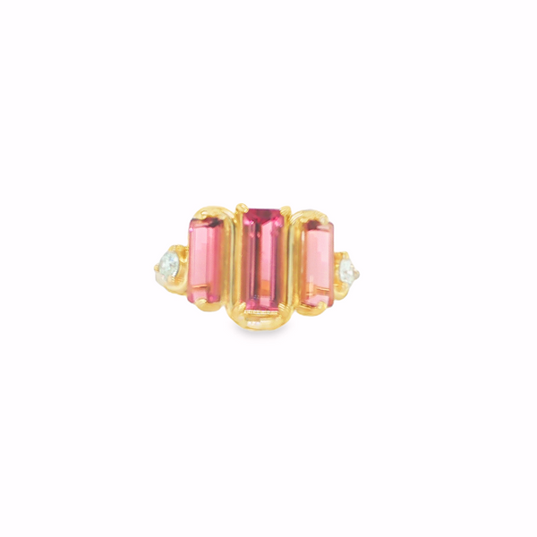 Blush Trilogy Tourmaline Ring CMS Fine Jewelers Wooster, OH