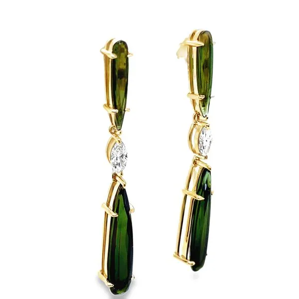 Green Tears Earrings Image 3 CMS Fine Jewelers Wooster, OH