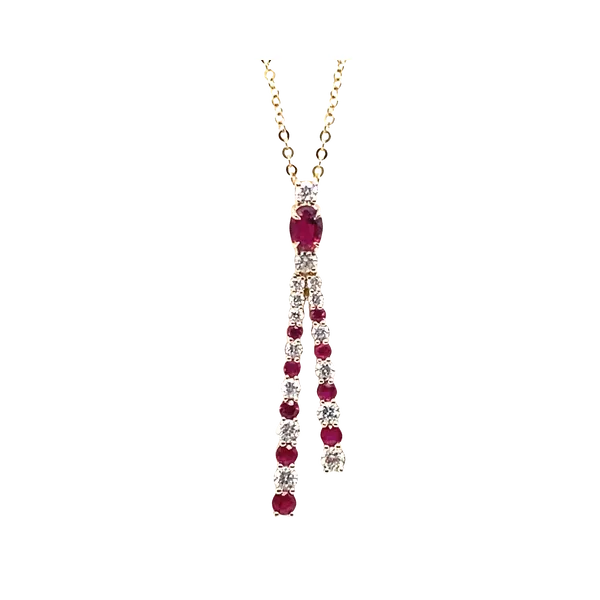 Crimson Cascade Dangle Pendant CMS Fine Jewelers Wooster, OH