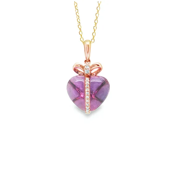 Amethyst Heartbeat Pendant Image 2 CMS Fine Jewelers Wooster, OH