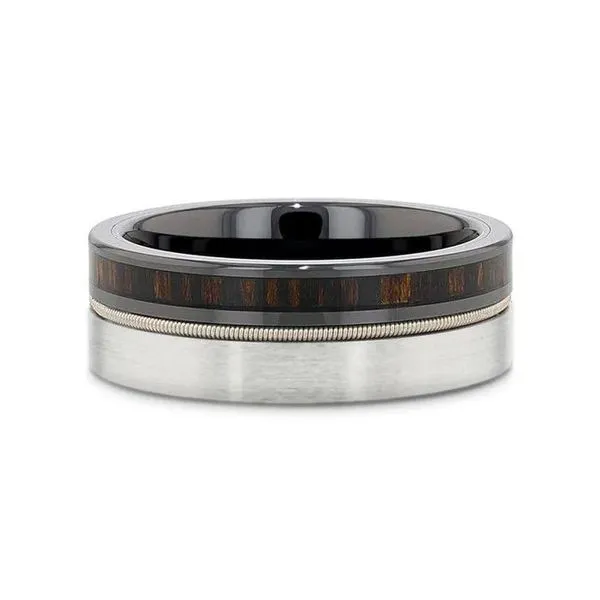 SLATE Hybrid Ebony & Guitar String Ring Image 3 CMS Fine Jewelers Wooster, OH