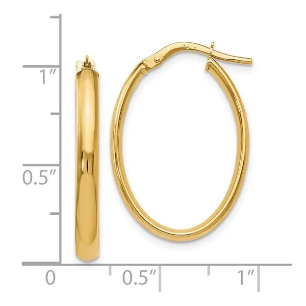 Golden Classic Hoops Image 2 CMS Fine Jewelers Wooster, OH