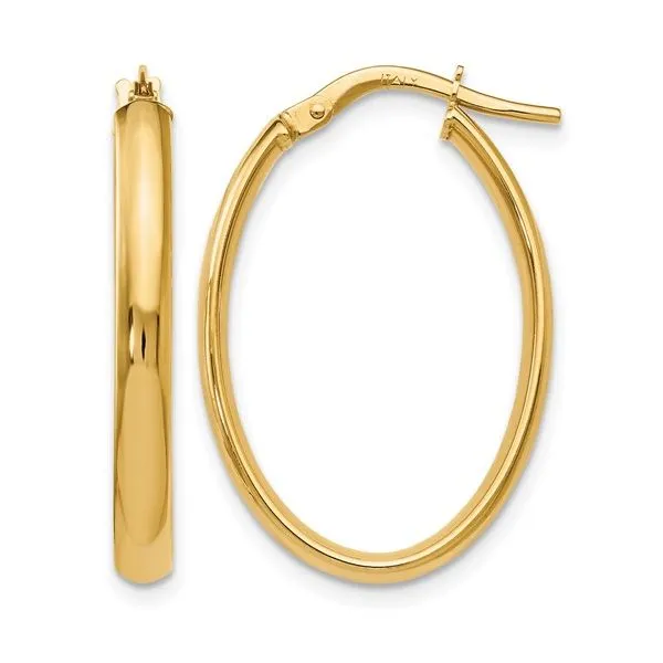 Golden Classic Hoops Image 3 CMS Fine Jewelers Wooster, OH