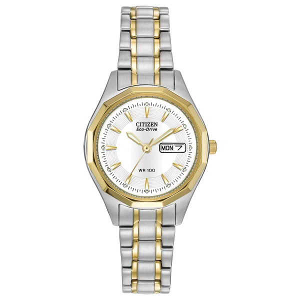 Citizen Two-Tone Deco Bezel Eco-Drive (27mm) CMS Fine Jewelers Wooster, OH