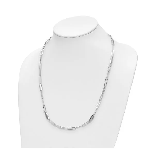Sterling Silver Fancy Paper Clip Necklace | Modern Everyday Luxury | CMS Fine Jewelers Image 2 CMS Fine Jewelers Wooster, OH