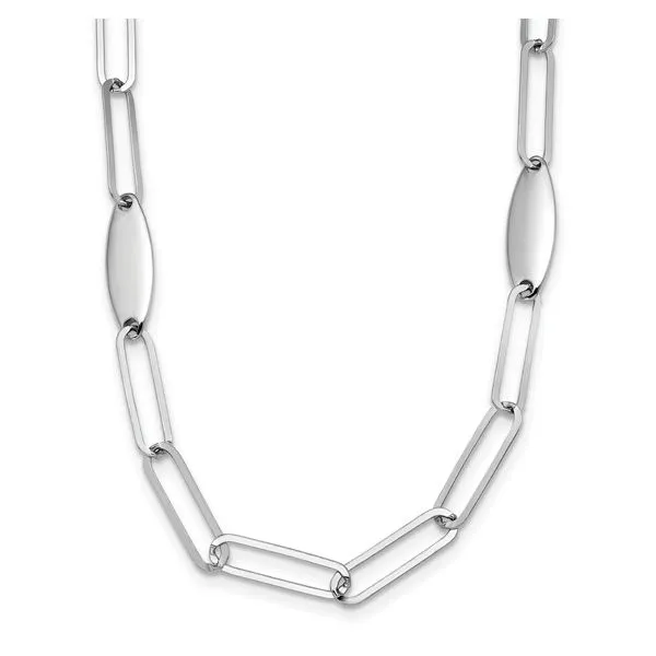 Sterling Silver Fancy Paper Clip Necklace | Modern Everyday Luxury | CMS Fine Jewelers CMS Fine Jewelers Wooster, OH