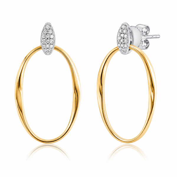 The Vivienne™ Oval Dangle Stud Earrings CMS Fine Jewelers Wooster, OH