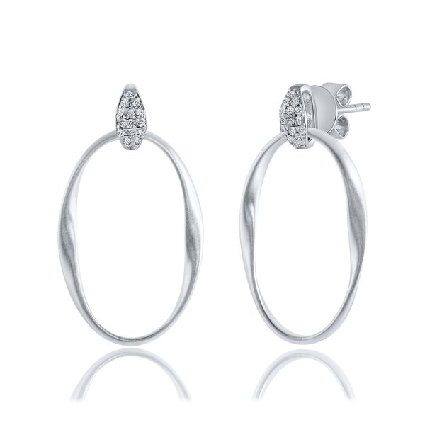 The Vivienne™ Oval Dangle Stud Earrings CMS Fine Jewelers Wooster, OH