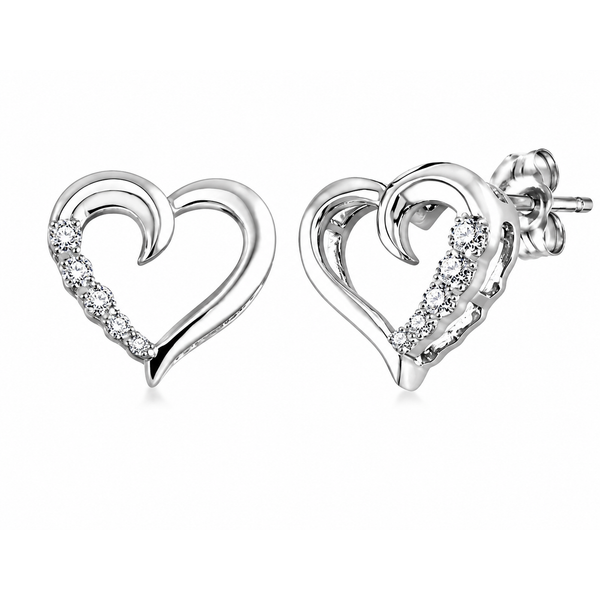 The Amora™ Diamond Heart Earrings CMS Fine Jewelers Wooster, OH