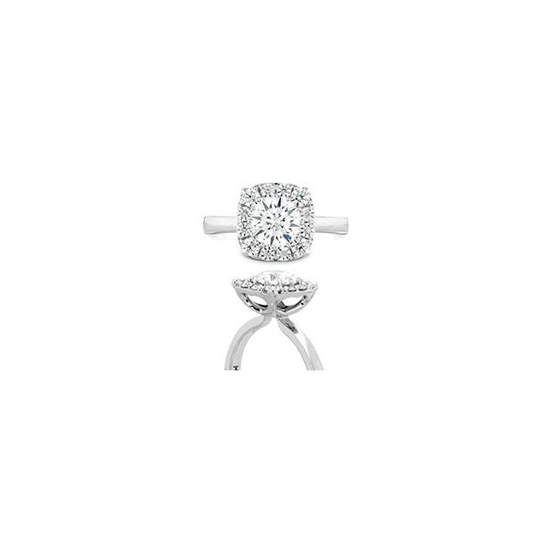 Hearts on Fire Signature Custom Halo Diamond Engagement Ring Skaneateles Jewelry Skaneateles, NY