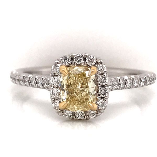 14K WG Ladies 0.77ct TW Fancy Yellow Diamond Henri Daussi Ring Skaneateles Jewelry Skaneateles, NY
