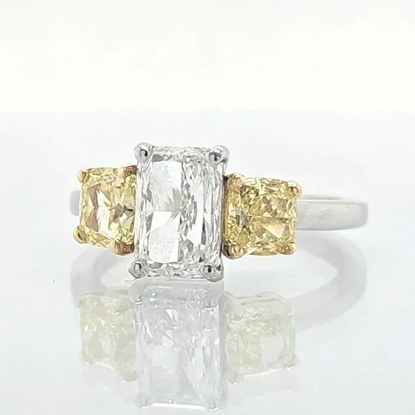 Platinum and 18K YG 3.03TCW Past, Present, & Future Diamond Engagement Ring (including center) Image 2 Skaneateles Jewelry Skaneateles, NY