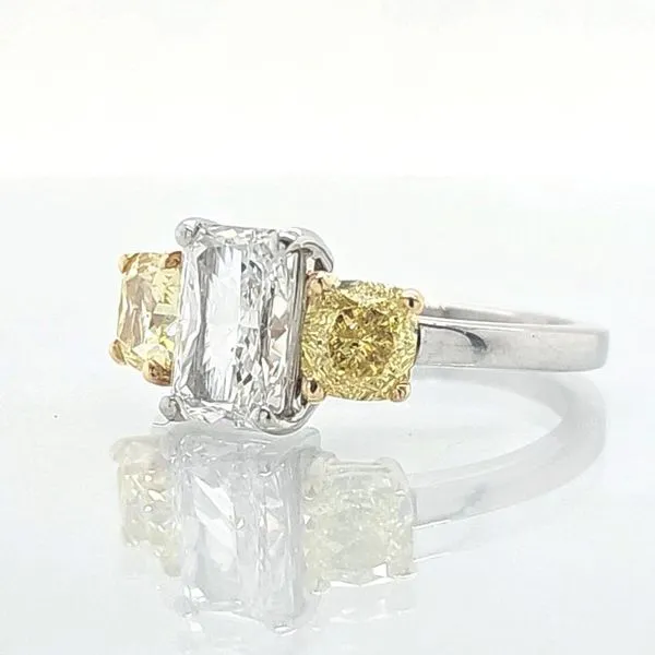 Platinum and 18K YG 3.03TCW Past, Present, & Future Diamond Engagement Ring (including center) Image 3 Skaneateles Jewelry Skaneateles, NY