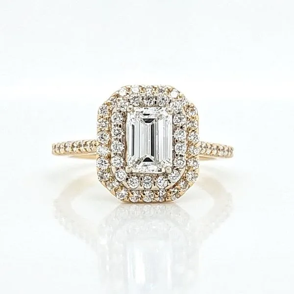14k WG 1.00ct Emerald Cut Diamond Engagement Ring (including center) Skaneateles Jewelry Skaneateles, NY