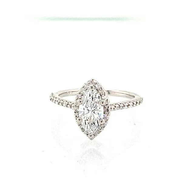 1.40ct TW 14K WG Marquise Halo Diamond Engagement Ring (Center Included) Skaneateles Jewelry Skaneateles, NY